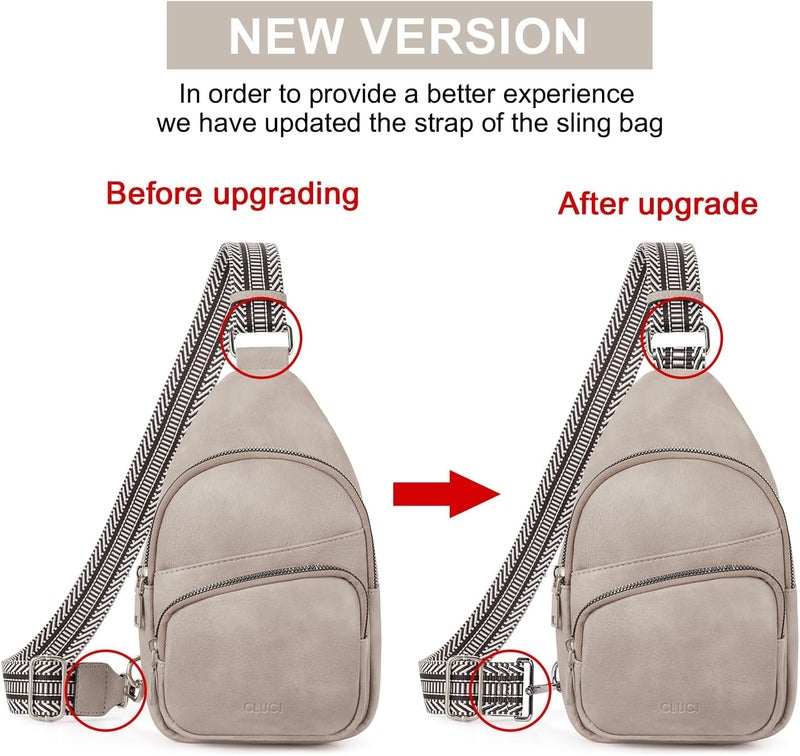CLUCI Small Sling Bag for Women, Vegan Leather Fanny Pack Crossbody Bags for Women, Unique Birthday Gifts - Image 3
